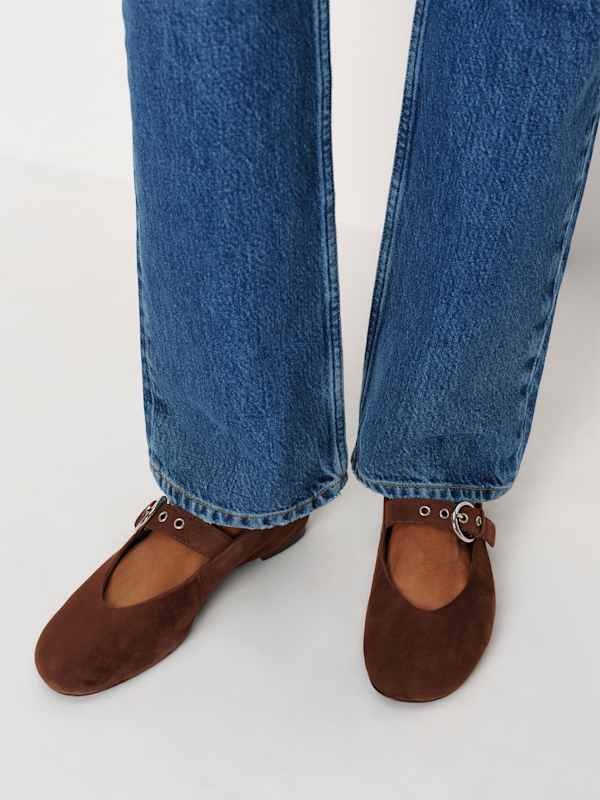 Bethany Ballet Flat - Espresso Suede